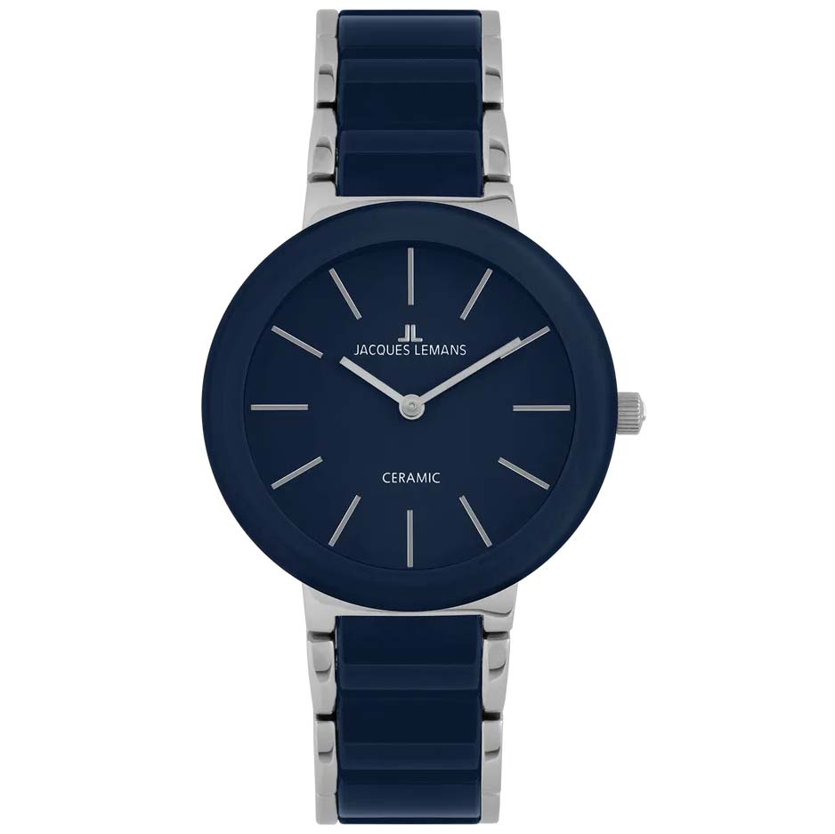 Reduzierte Jacques Lemans Damenuhr Monaco Keramik Quartz