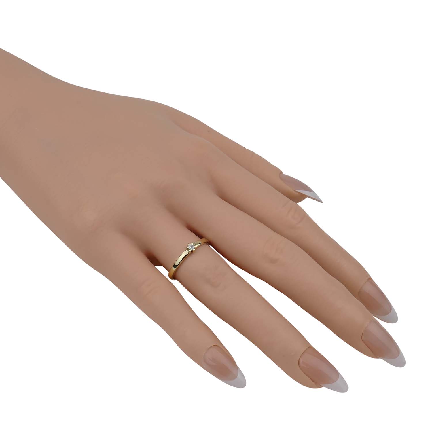 Verlobungsring Gelbgold 585/000 mit Brillant aus unserer Goldschmiede