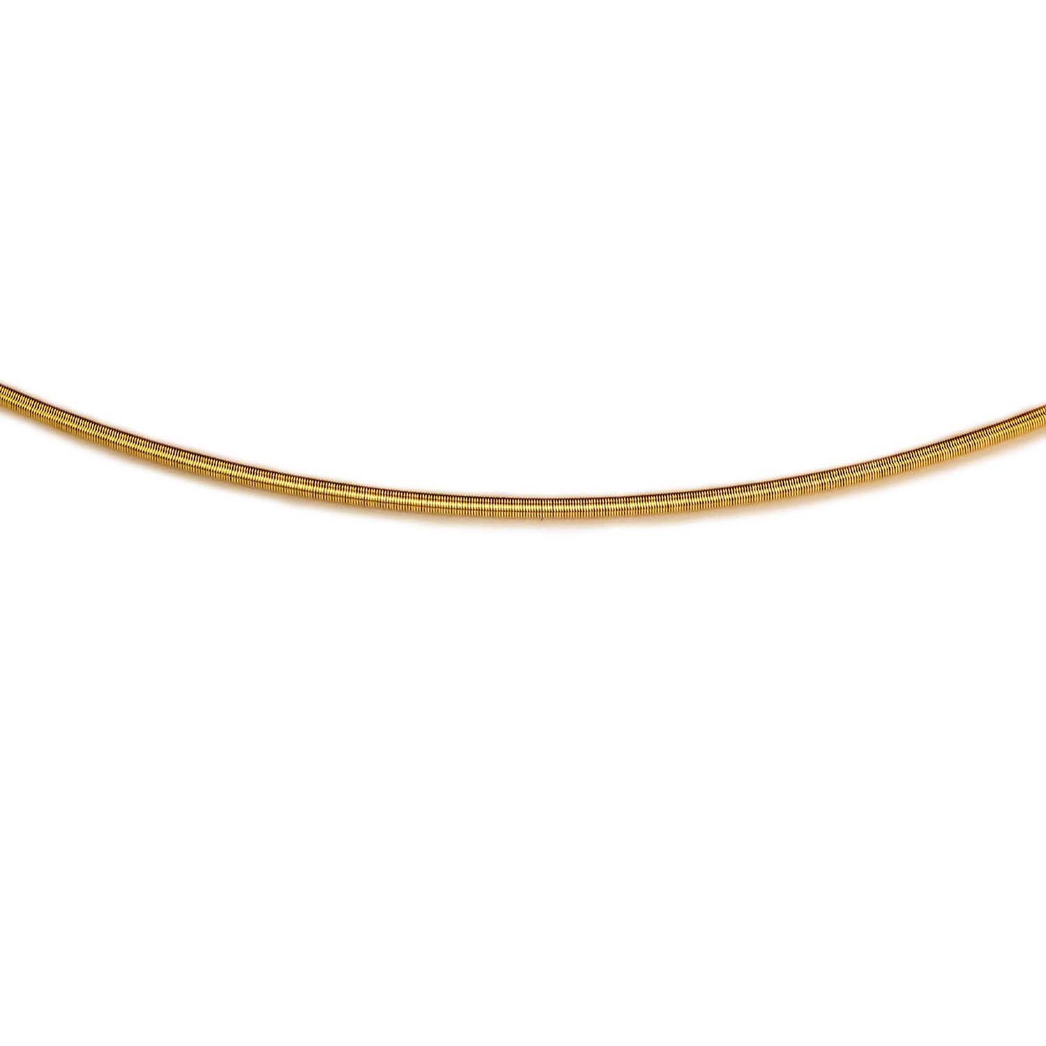 Elastischer Omegareif Gelbgold 585/000 1,4 mm mit Edelstahlkern 42 cm