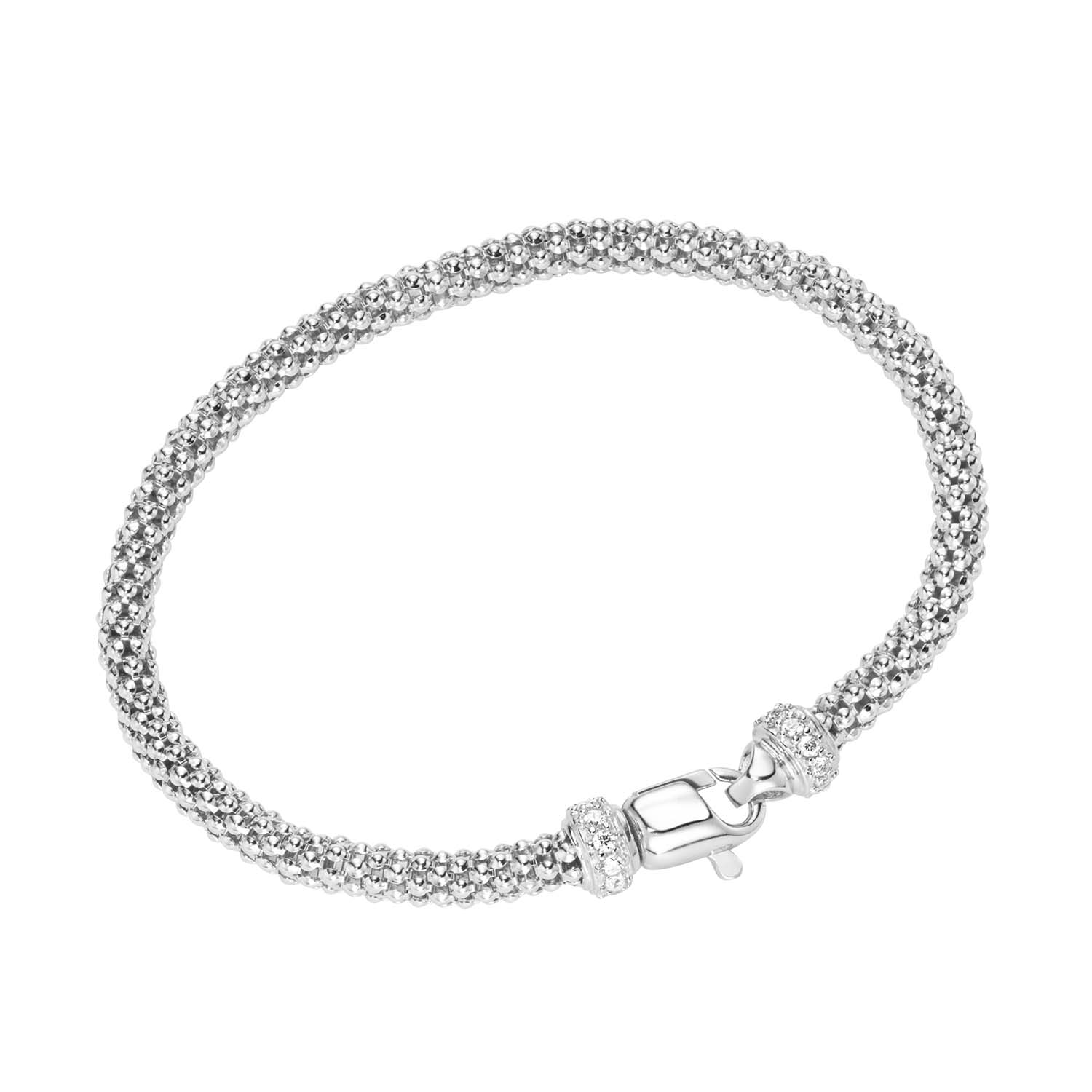 Silver D-Line Armband Himbeermuster Sterlingsilber mit Zirkonia