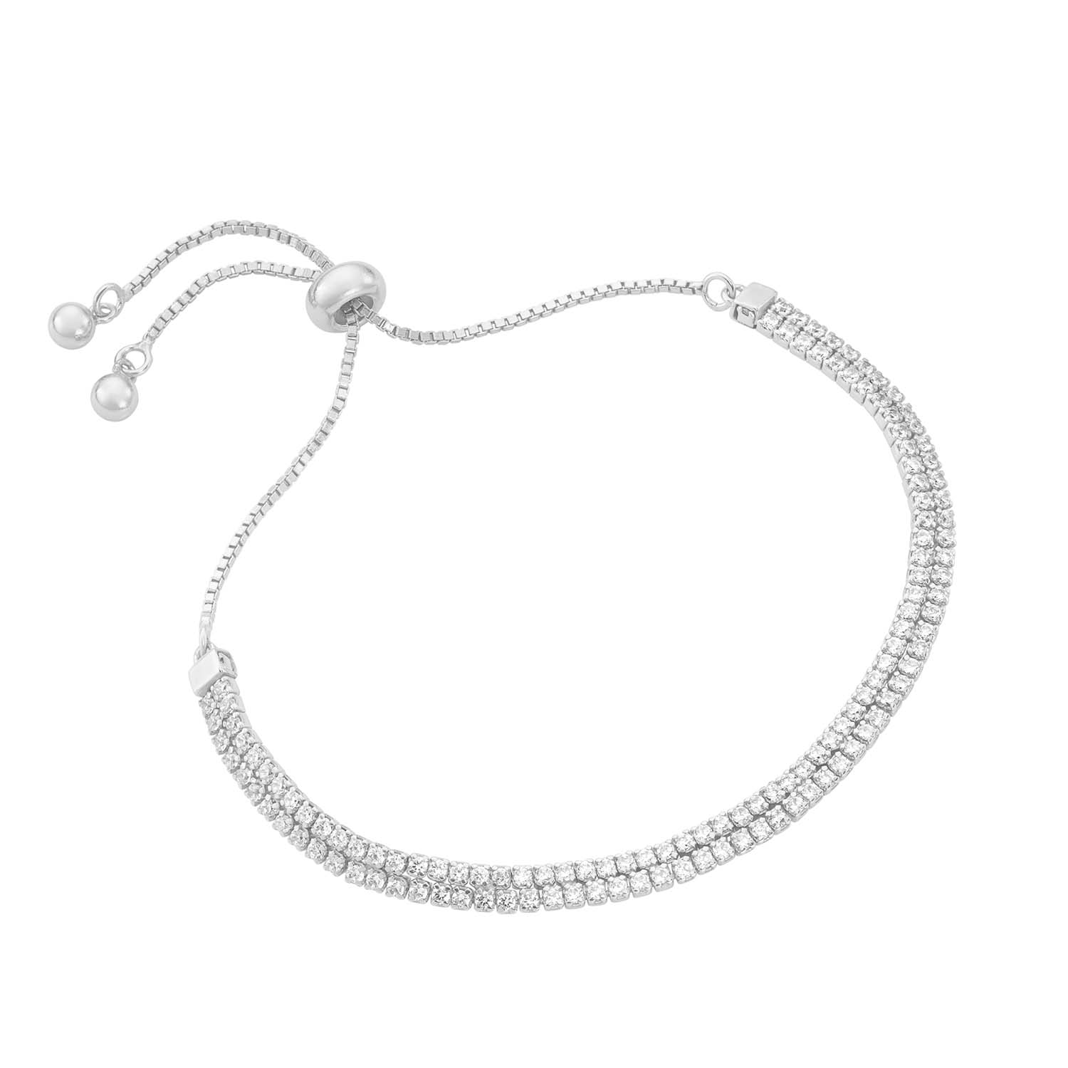 Silver D-Line Tennisarmband Sterlingsilber mit Zirkonia