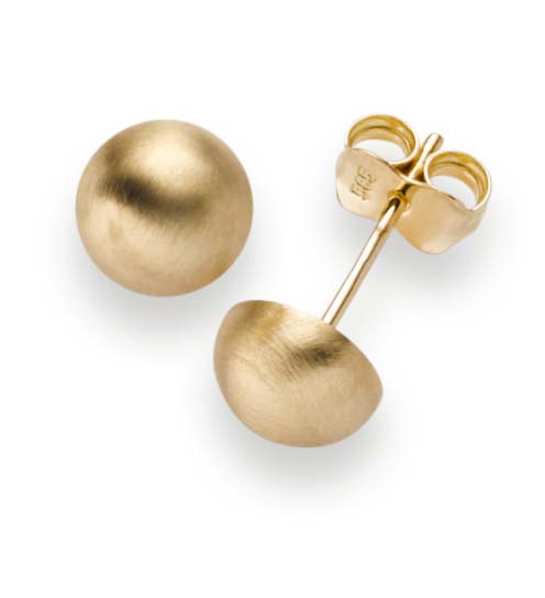 Ohrstecker Gelbgold 585/000 Halbkugeln Goldohrringe