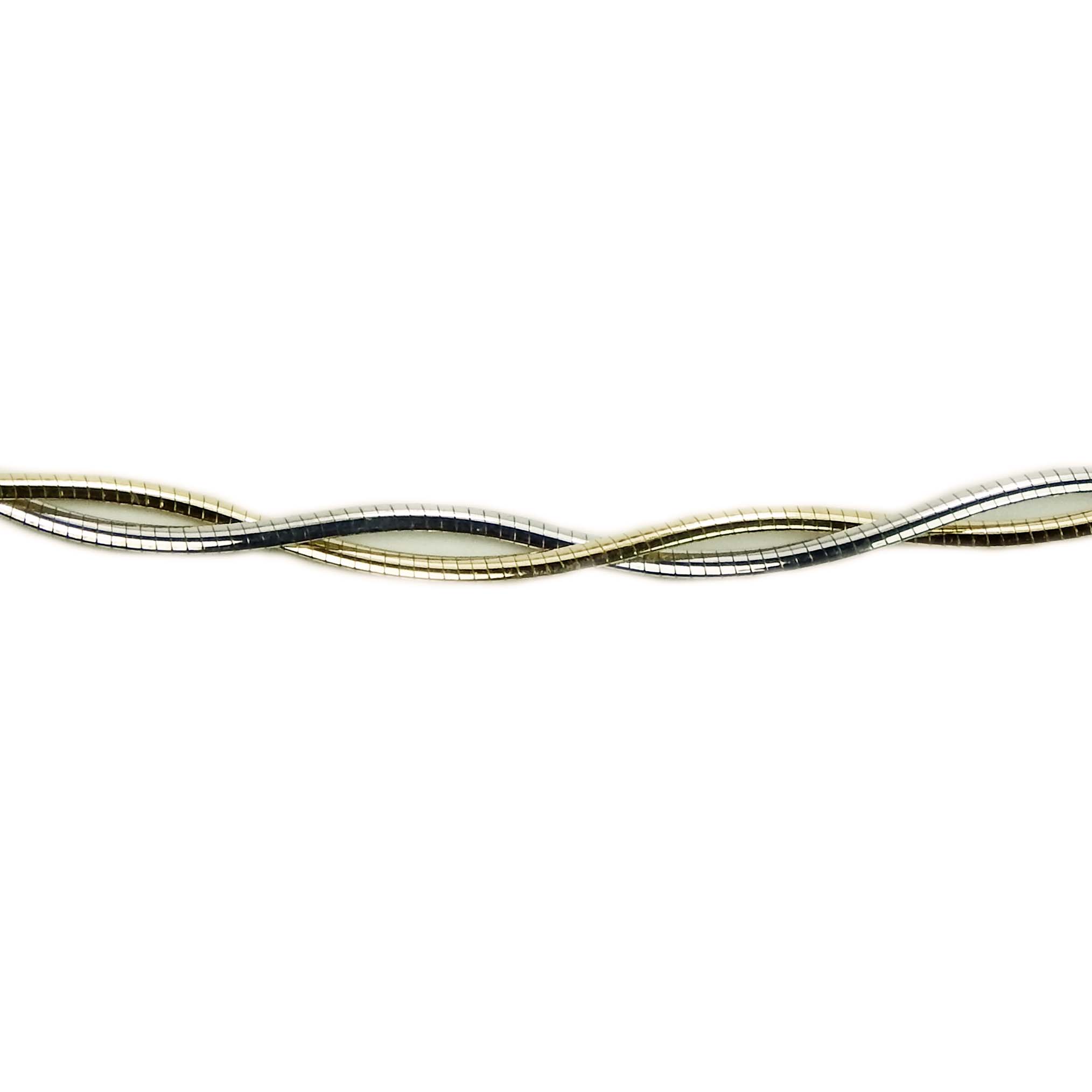 Halsreif Gold 585/000 bicolor Gelbgold und Weißgold