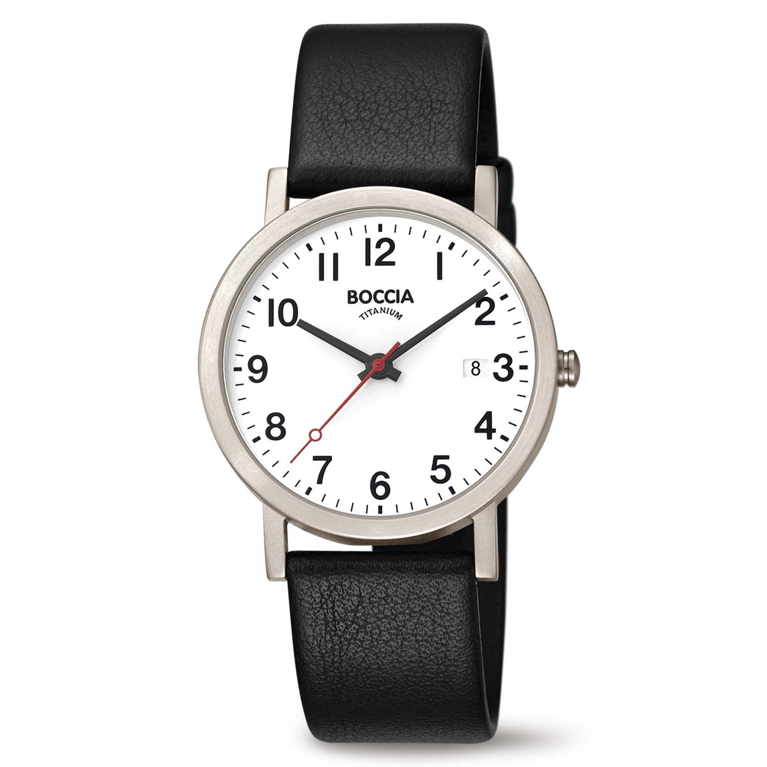 Boccia nickelfreie Herrenuhr Classic Quartz mit deutlichem Zifferblatt