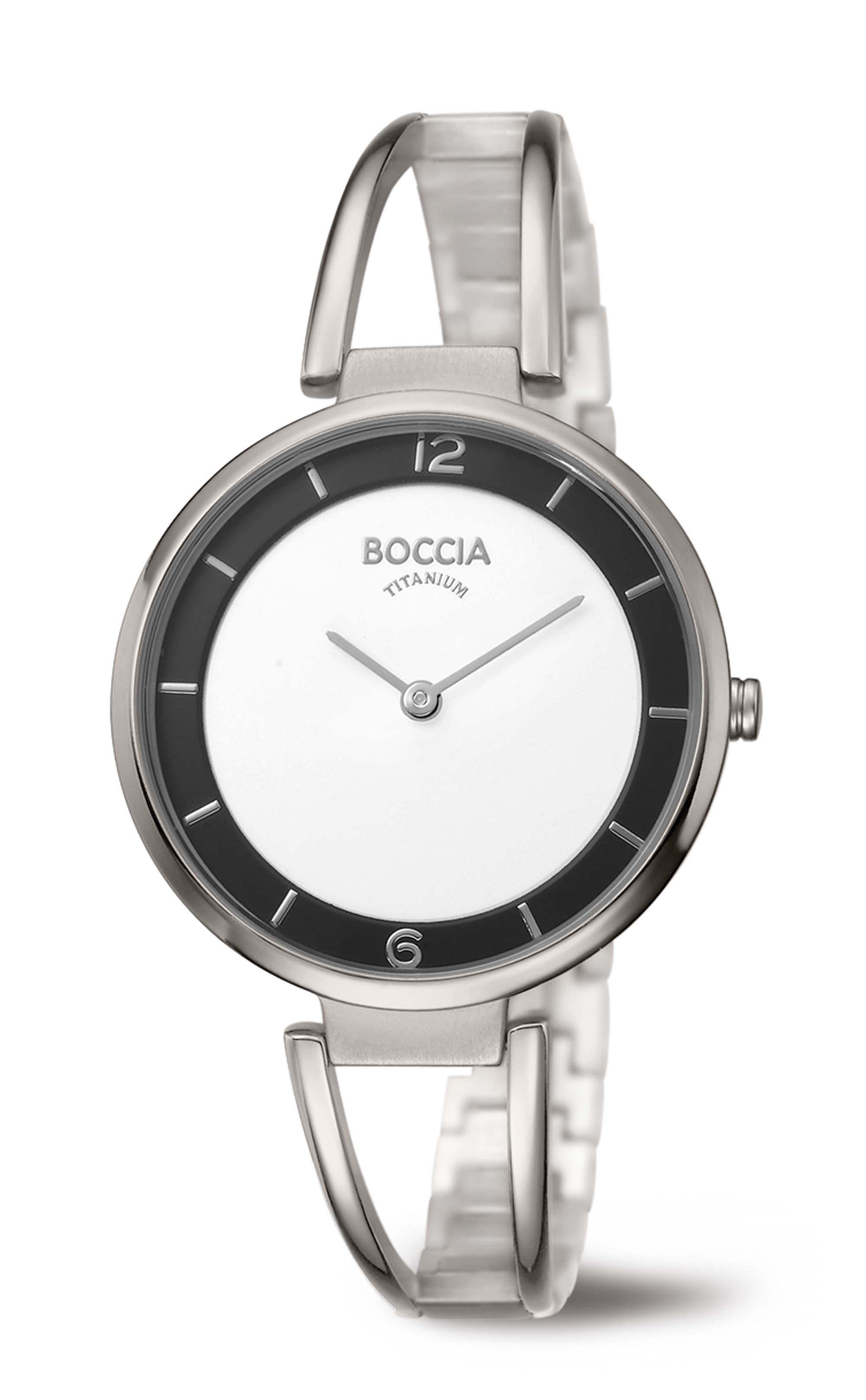 Boccia nickelfreie Damenuhr Quartz Titan mit Halbspangenband