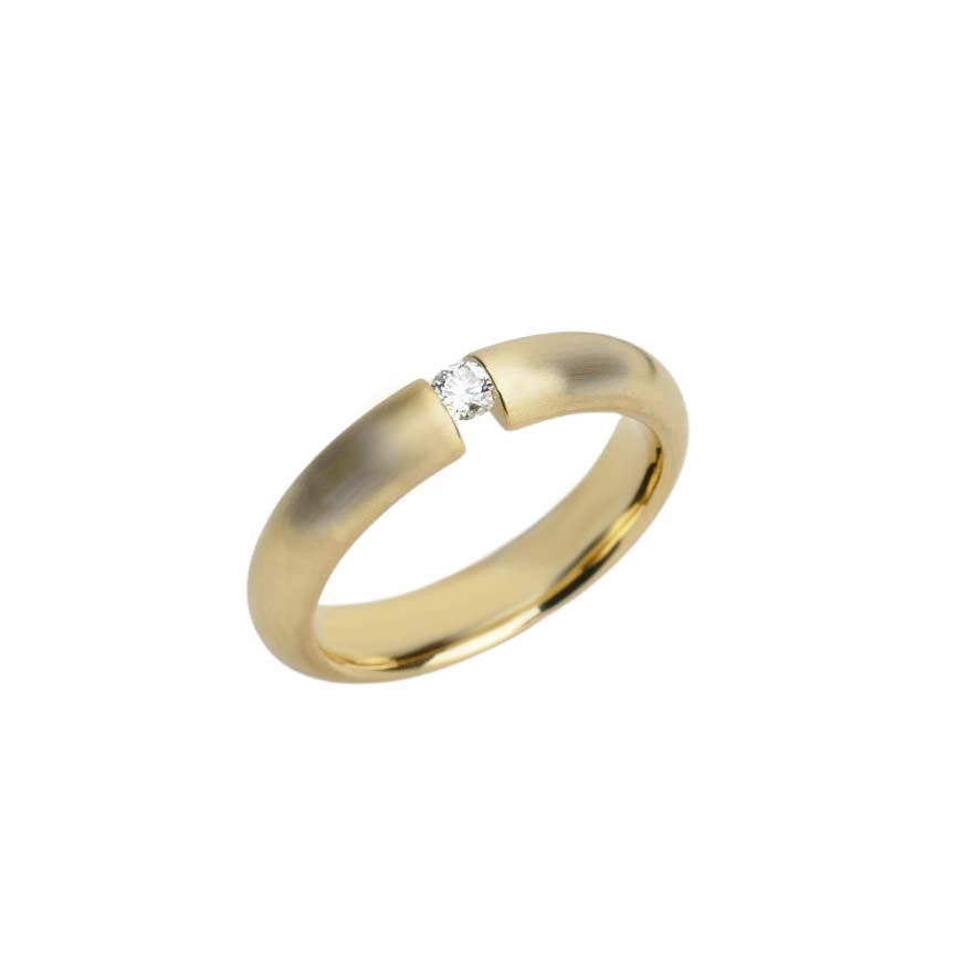 Bunz Spannring Gelbgold 750/000 mit Brillant