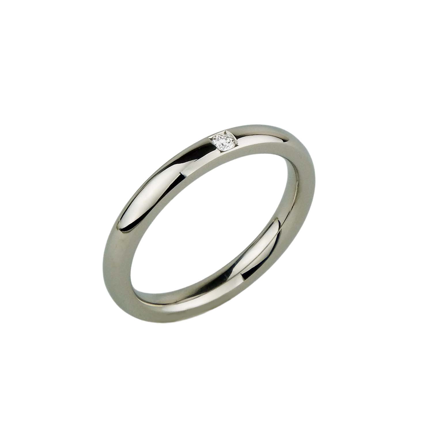 Antragsring Platin 600/000 mit Brillant Platinring Verlobungsring