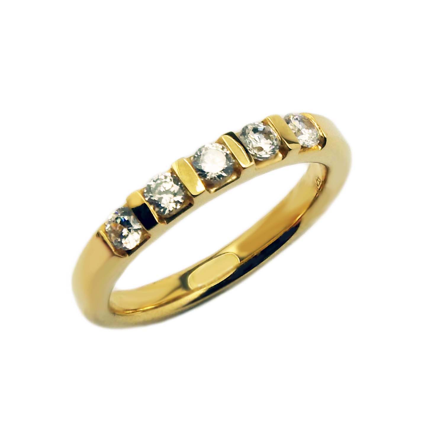 30668QeivXoUtL3sFc Zirkoniaring Gelbgold 333/000