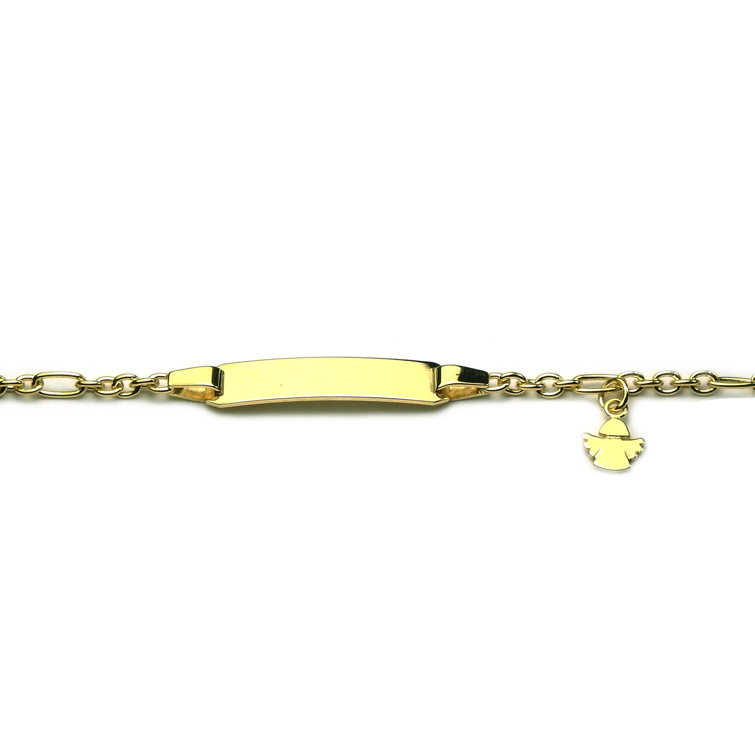 30479 Babyband Gelbgold 585/000 mit Schutzengel-Anhänger