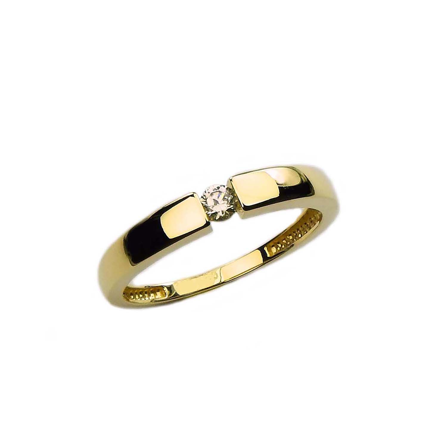 Verlobungsring Gelbgold 585/000 Antragsring Gold mit Zirkonia