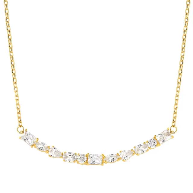 Nomination Halskette Silber goldplattiert mit Zirkonia Nomination Halskette Silber goldplattiert mit Zirkonia