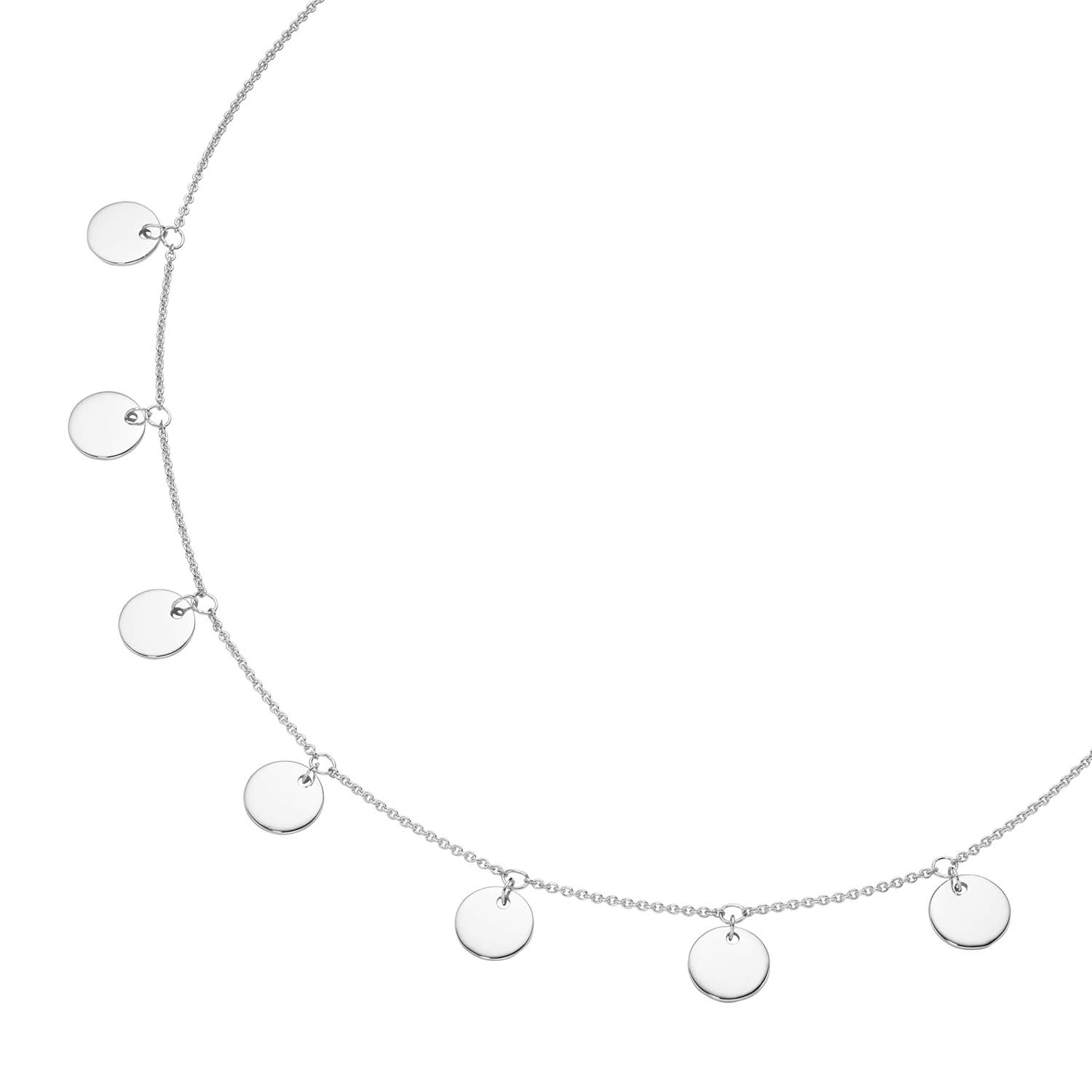 Silver D-Line Kette Sterlingsilber mit runden Plättchen