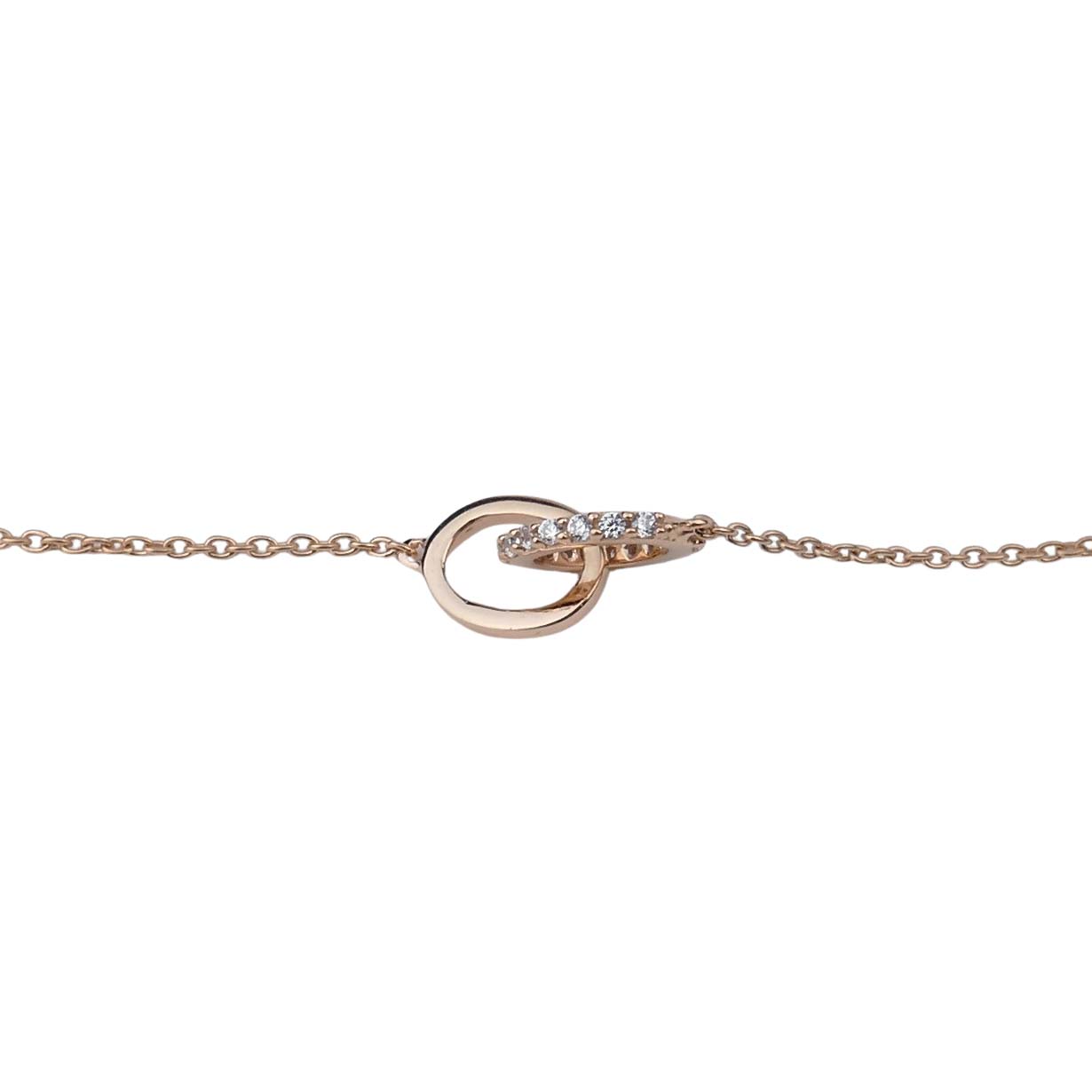 Ratius Armband mit Ringen Silber roségold plattiert