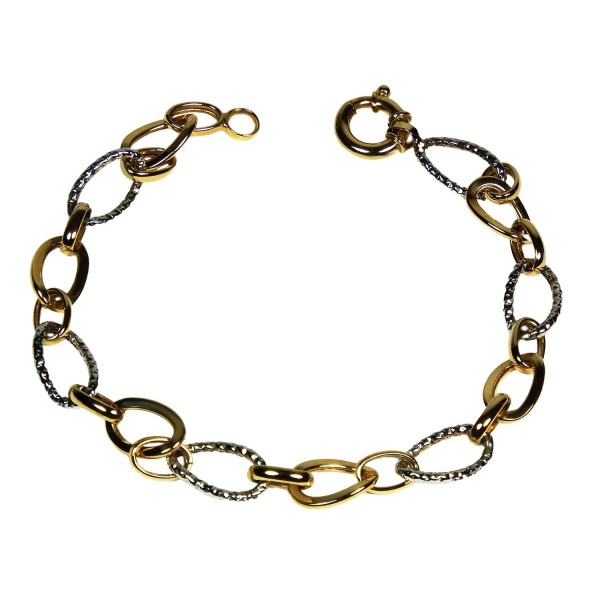 Armband Gelbgold und Weißgold 585/000 in Bicolor-Optik