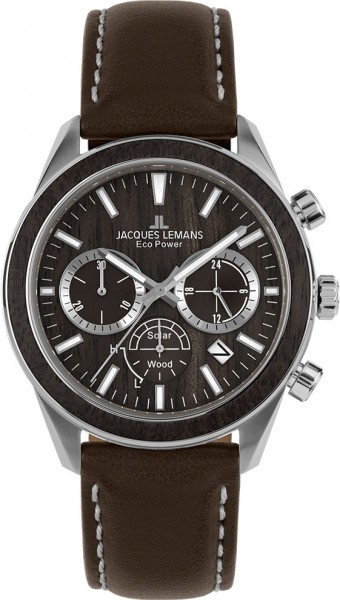 Jacques Lemans Chronograph Eco Power Solar Wood 1-2115C