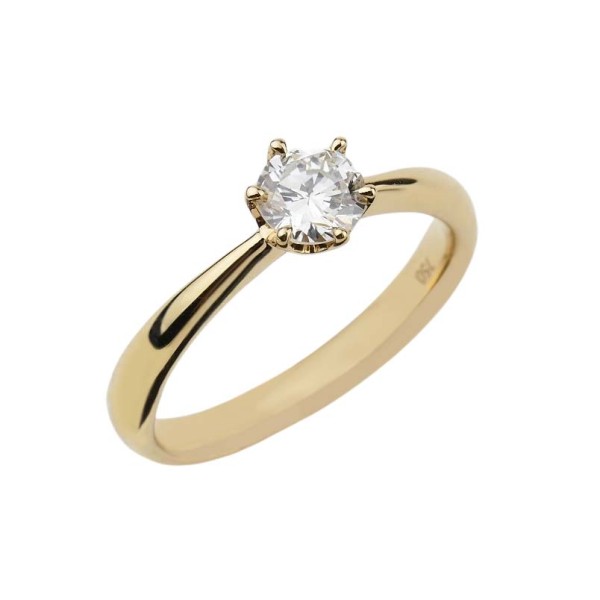 Verlobungsring Gelbgold 750/000 mit Brillant 0,47 ct. Antragsring